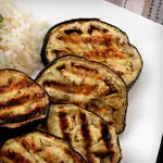 Grilled Eggplant with Mint Sauce