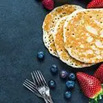 Keto Eggnog Protein Pancakes