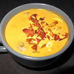 Smokey Pumpkin and Mushroom Bisque with Maple Bacon