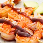 Keto Teriyaki Seafood Kebabs with Cucumber Salad 