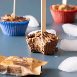 Peanut Butter Cup Protein Ice Cream Popsicles