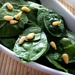 Keto Spinach with Pine Nuts and Garlic 