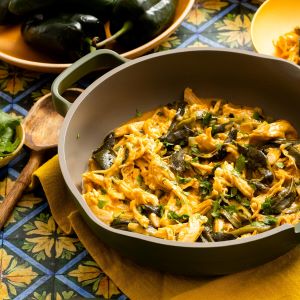 Low Carb One Pot Cheesy Chicken and Poblanos Recipe | @Atkins