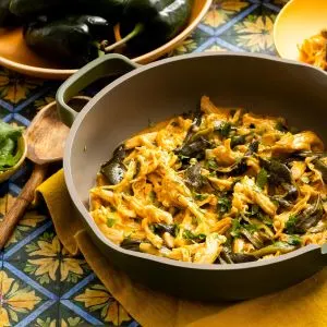 Low Carb One Pot Cheesy Chicken and Poblanos