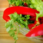 Mixed Greens with Roasted Red Peppers 
