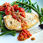 Spicy Tomato-Jalapeno Chicken Breast with Sauteed Green Beans Recipe | @Atkins