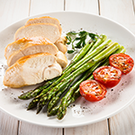 Grilled Chicken with Asparagus and Tomato Salad Recipe | @Atkins