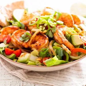 Low Carb Shrimp Fajita Salad