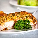 Keto Pecan-Crusted Salmon with Sorrel Sauce