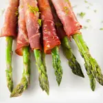 Vegetarian "Ham," Muenster and Asparagus Roll-Ups