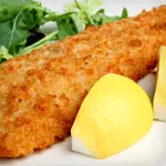 Breaded Scrod with Basil-Mustard Sauce 