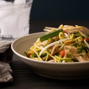 Low Carb Chow Mein Style Zoodles