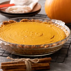 Pumpkin Pie with Pecan Crust Recipe | @Atkins