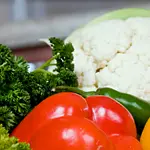 Cauliflower with Red Pepper and Black Olives