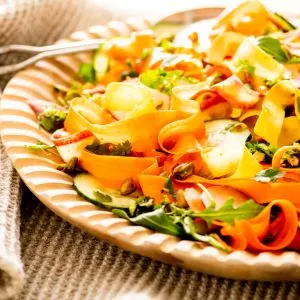 Low Carb Ribboned Rainbow Carrot Salad