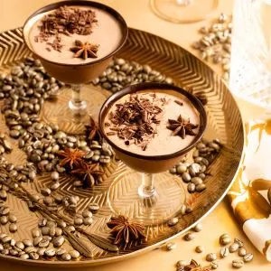 Low Carb Dark Chocolate Covered Espresso Bean Martini