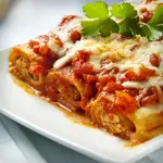 Canneloni with Meat and Mushroom Stuffing 