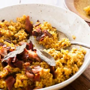 Low Carb Pumpkin Cauliflower Risotto