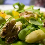 Asparagus in Vinaigrette with Walnuts