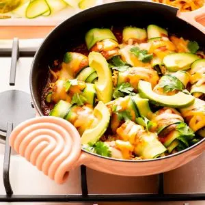 Low Carb Zucchini Skillet Enchiladas