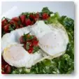 Keto Fried Eggs with Red and Green Salsa