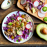 Turkey Tacos with Tomatillos, Radish and Avocado Recipe | @Atkins