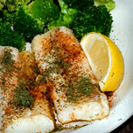 Cod and Broccoli Baked with Hazelnuts and Herb-Butter Recipe | @Atkins