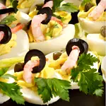 Keto Spicy Shrimp Deviled Eggs 