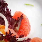 Baby Greens with Grapefruit and Red Onion 