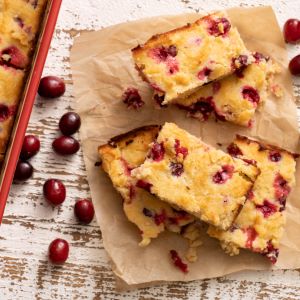Low Carb Holiday Cranberry Cake Recipe | @Atkins
