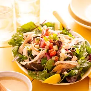 Mediterranean Salad with Rotisserie Chicken