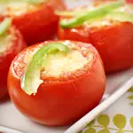 Keto Herbed Smoked Salmon in Tomato Halves