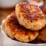 Lamb Burger with Hearts of Palm and Cherry Tomato Poppers