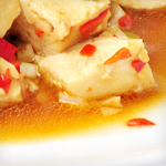 Baked Tofu with Red Bell Pepper, Broccoli and Peanut Sauce Recipe | @Atkins