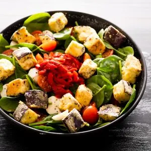Low Carb Mediterranean Eggplant Salad