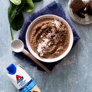 Healthy Low Carb Chocolate Almond Butter Smoothie Bowl Recipe | @Atkins