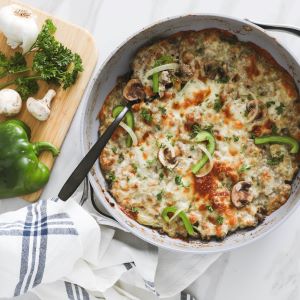 Low Carb Philly Cheese Steak Casserole Recipe | @Atkins