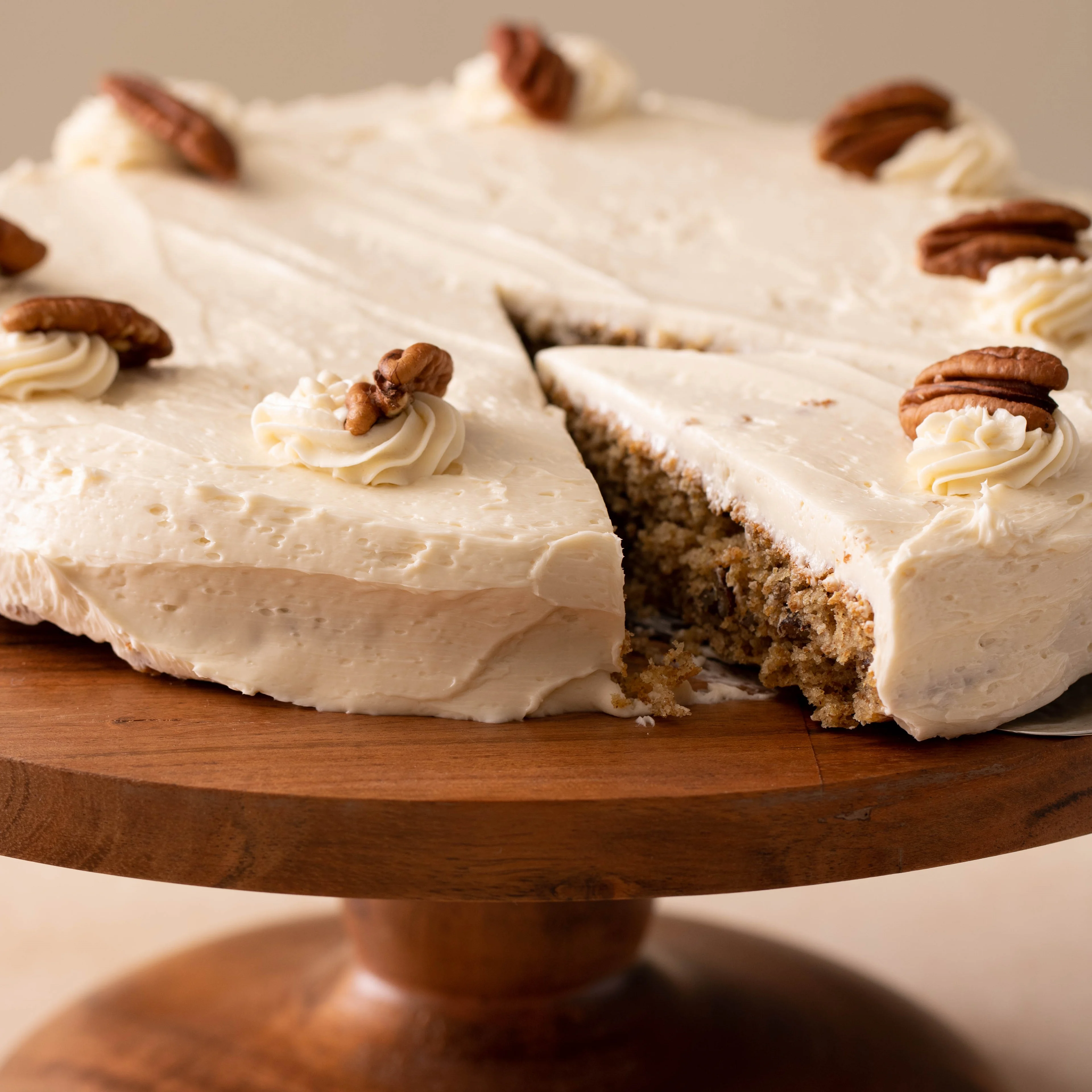 Toasted Pecan Cake with Maple Frosting