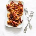 Sweet and Spicy Keto Bacon Wrapped Chicken Bites
