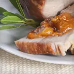 Keto Fruit-Glazed Pork Over Mixed Greens