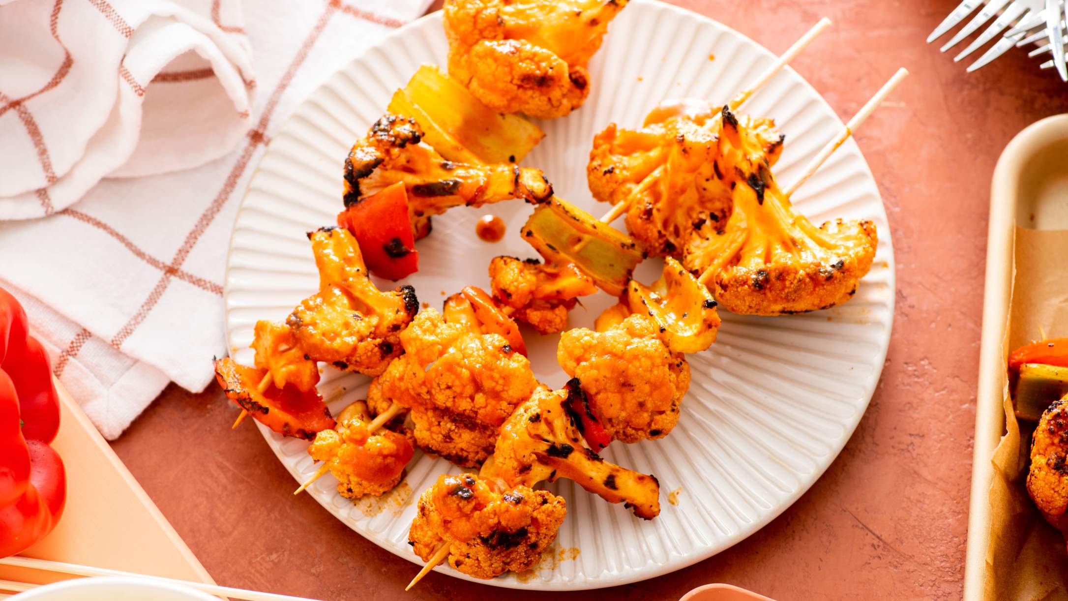 Keto Buffalo Cauliflower Kebabs Recipe | @Atkins