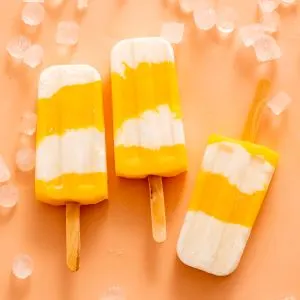 Three Ingredient Yogurt Popsicles with Mango