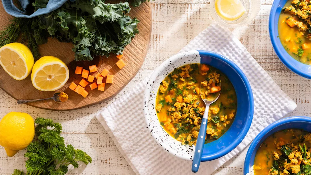 herb-soup-with-sausage-and-lemon