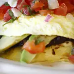 Keto Cheddar Omelet with Avocado and Salsa