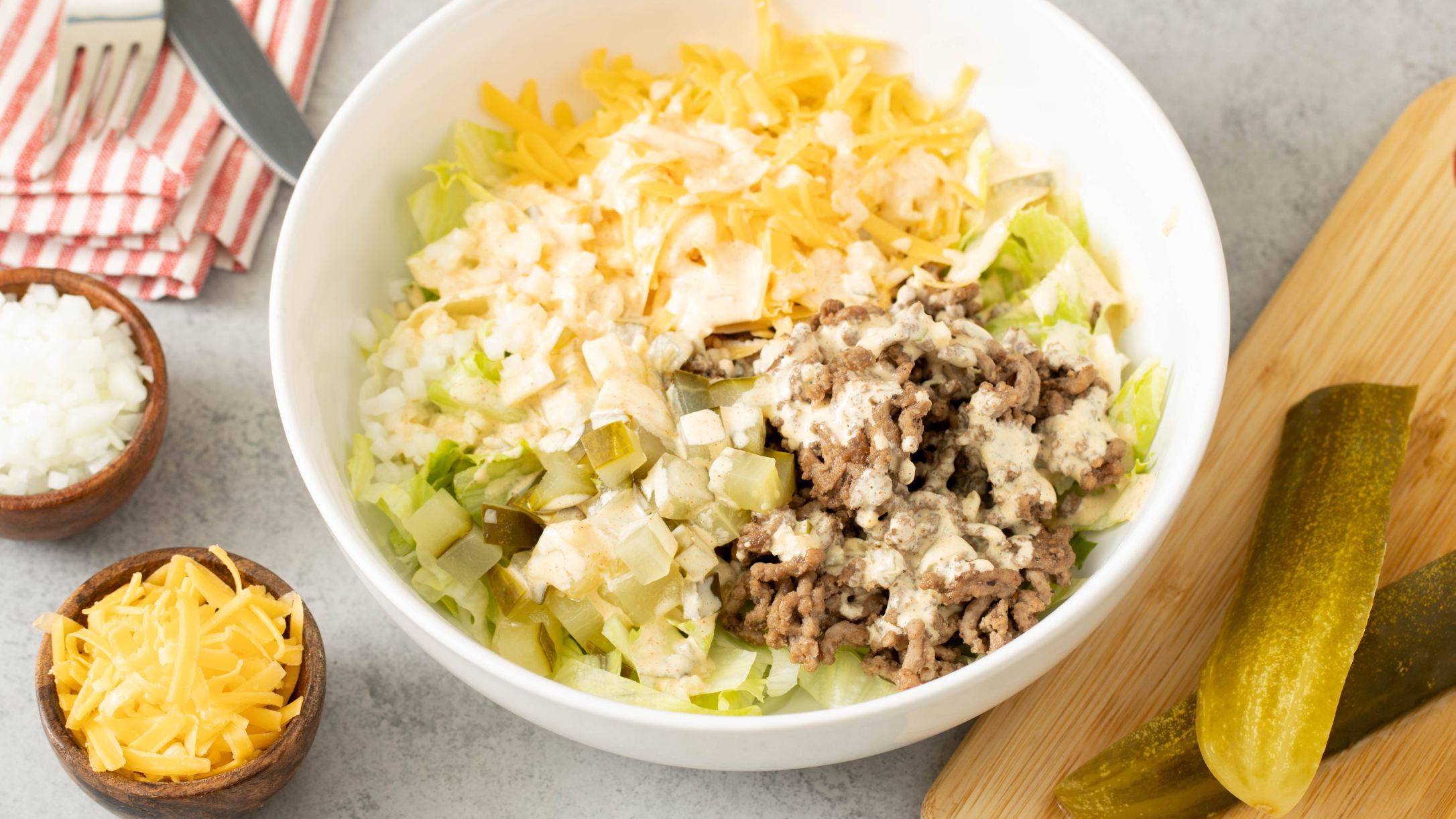 Atkins Favorite Fast Food Burger Salad Recipe | @Atkins