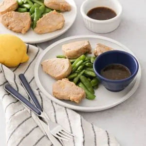 Tamari-Lemon Pork Loin with Snap Peas
