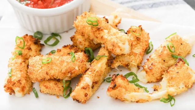 Low Carb Ranch Fried String Cheese