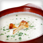Roasted Cauliflower and Almond Cream Soup Recipe | @Atkins