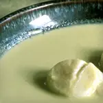Scallop Soup with Cilantro Cream 
