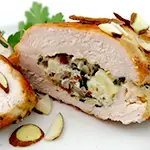 Chicken Stuffed with Apple, Almond and Cheese